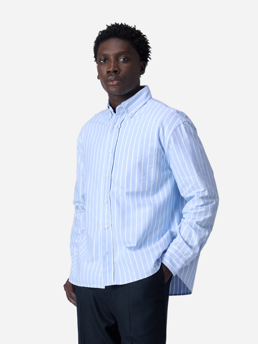 Big Oxford ~ Blue Banker Stripe