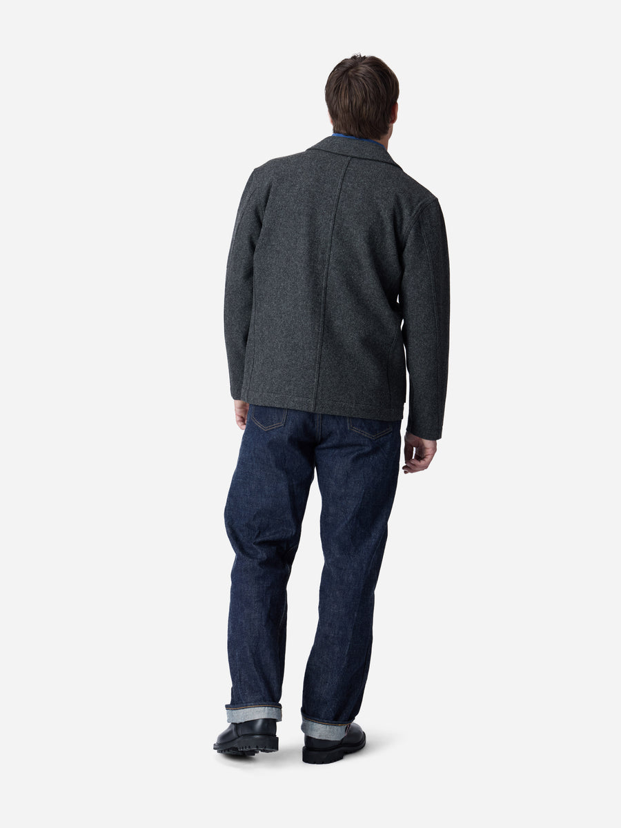 Work Blazer ~ Grey Melton Wool