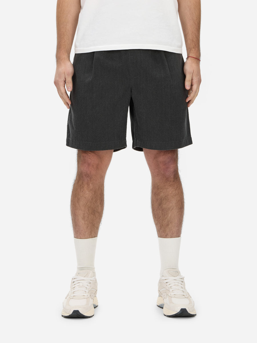 Drawstring Short ~ Charcoal HBT