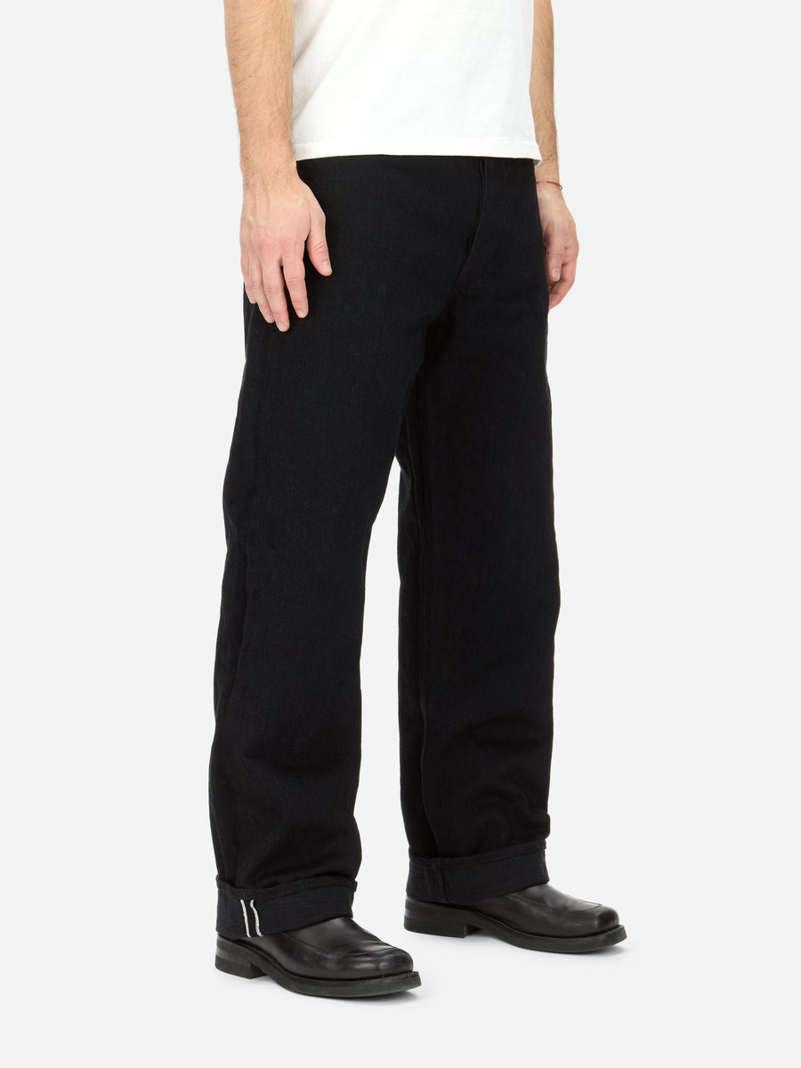RS-220xk ~ Relaxed Straight - Rinsed Black Kibata