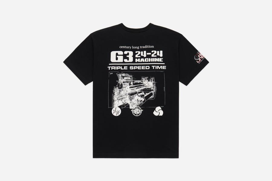 Self Edge x Samurai x 3sixteen "The Redliners" Pocket T-Shirt ~ Black