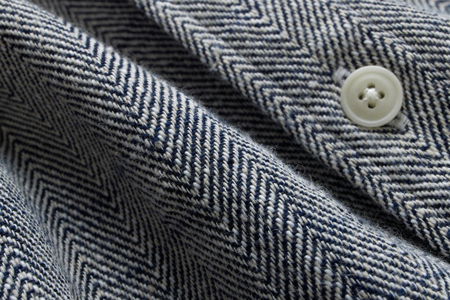Camp Shirt ~ Black Cotton/Linen HBT