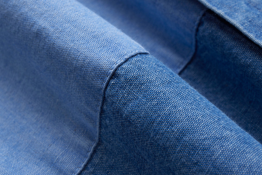 Utility Shirt ~ Indigo Patchwork Chambray