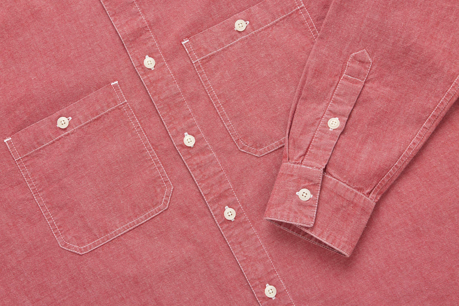 Utility Shirt ~ Red Chambray