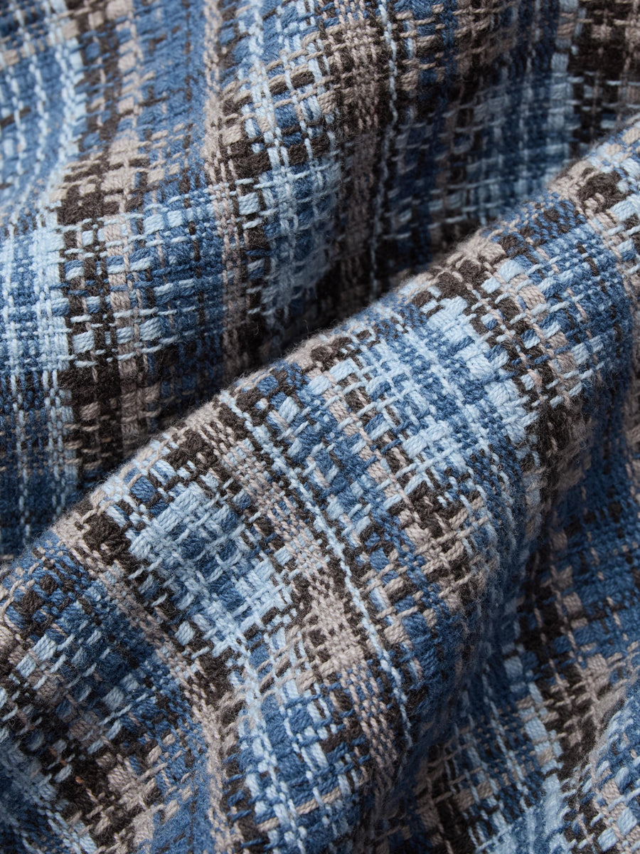 Camp Shirt ~ Blue Dobby Plaid