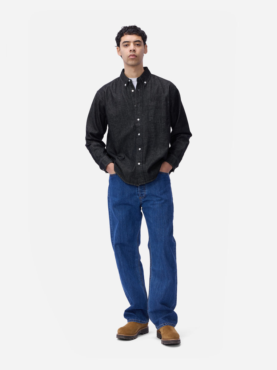 Denim BD Shirt ~ Black/White