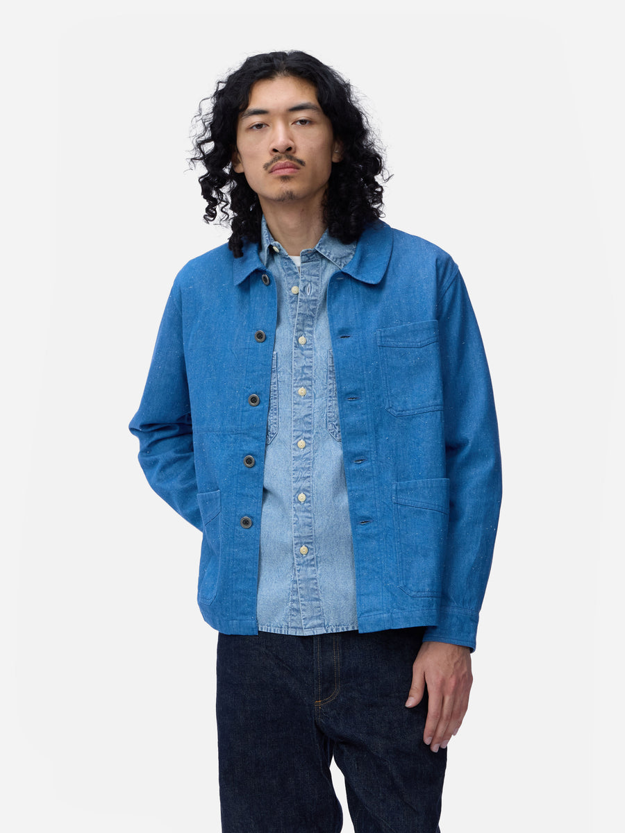 French Work Jacket ~ Light Indigo