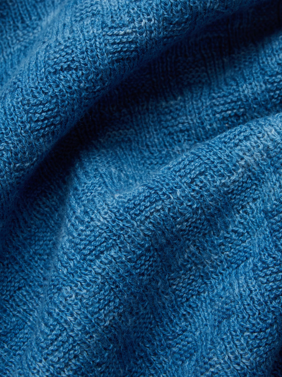 Knit Polo ~ Vintage Blue Boxweave